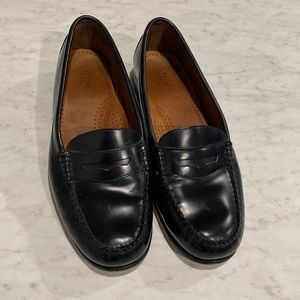 Gh Bass Weejuns Genuine Leather Black Loafers Wayfarer Women’s Size 9